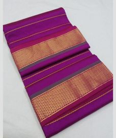 Magenta and Pink madisar sarees with All over Lines design