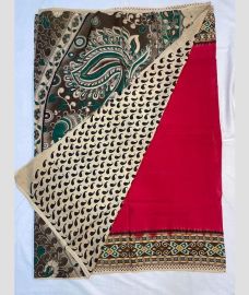 Pink and Teal mangalagiri cotton sarees with All over Kalamkari design