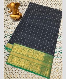violet colour mangalagiri cotton sarees with Kanchi Border design