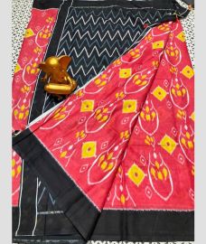 magenta colour mangalagiri cotton sarees with All Over Printing design