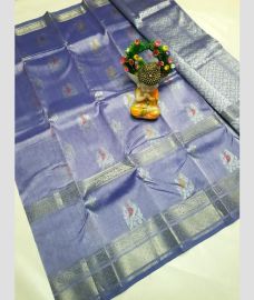 sky blue colour mangalagiri cotton sarees with Kanchi Border design