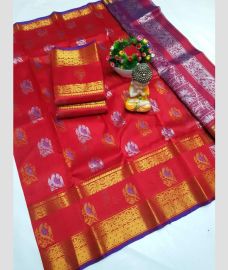 maroon red colour mangalagiri cotton sarees with Kanchi Border design