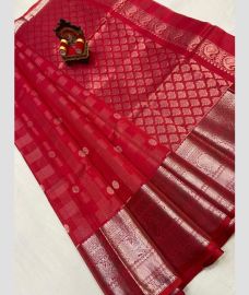 maroon colour mangalagiri pattu sarees with Kanchi Border design