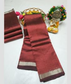 magenta colour mangalagiri pattu sarees with Kanchi Border design