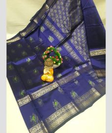 silver and violet colour mangalagiri pattu sarees with Kanchi Border design