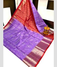 violet and brown colour mangalagiri pattu sarees with Pochampally Border design