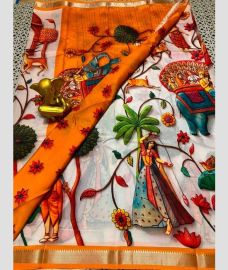 silver colour mangalagiri pattu sarees with All over Printed design