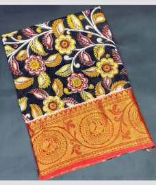 olive and charcoal colour mangalagiri pattu sarees with Kanchi Border design