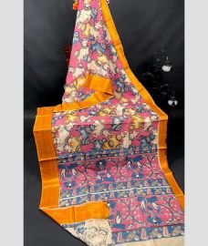 grey and magenta red colour mangalagiri pattu sarees with Kanchi Border design