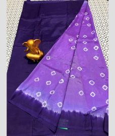 violet colour mangalagiri pattu sarees with Plain design