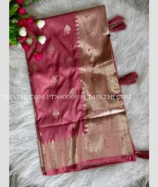 Dull Magenta and Golden paithani sarees with All over Buttas design - PTNS0005551