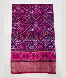 Magenta and Pink silk sarees with All over Pochampally design - SILK0019610
