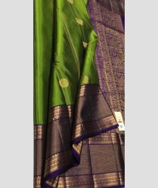 Green and Purple Blue soft silk kanchipuram sarees with All over Buttas design