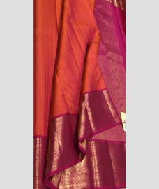 Orange and Pink soft silk kanchipuram sarees with All over Buttas design