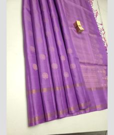 Lavender and Golden soft silk kanchipuram sarees with All over Buttas design