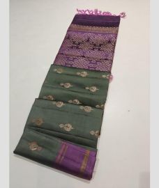 lavender colour soft silk kanchipuram sarees with All over Buttas design