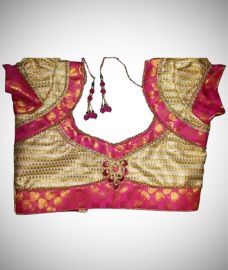 Banaras Designer Blouse With Puff Hands