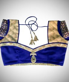 Designer blouse with jerry patch work