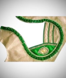 Gold And Green Designer Blouse