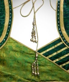 Light And Dark Green Designer Blouse