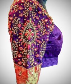 Bridal Maggam Work With Thread And Stones