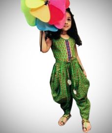 Different style dhothi dress for girl