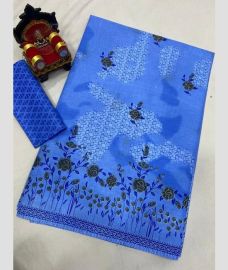 Sky Blue and Blue uppada cotton sarees with All over design