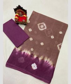 Coffee and Magenta uppada cotton sarees with All over design
