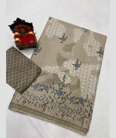 Cream and Granite uppada cotton sarees with All over design