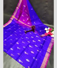 violet colour uppada pattu sarees with All over Nakshtra Buttas design