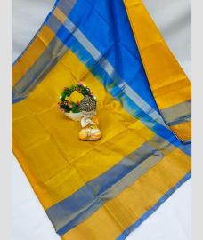 olive and cyan blue colour uppada pattu sarees with Kaddy Border design