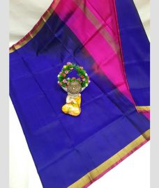 navy blue colour uppada pattu sarees with Kaddy Border design