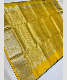 olive green and silver colour venkatagiri pattu sarees with All over Checks and Buttas design