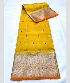 olive green colour venkatagiri pattu sarees with All over design