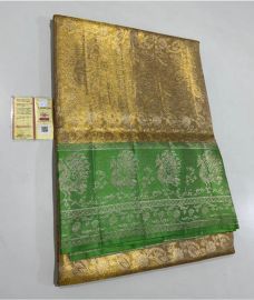 gray colour venkatagiri pattu sarees with All over design