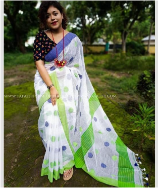 Digital Printed Linen Sarees