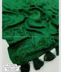 Dark Green color silk sarees with all over floral design -SILK0017755