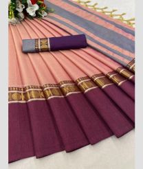 Rose Pink and Maroon color silk sarees with all over plain with contrast border design -SILK0013567