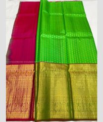 Deep Pink and Parrot Green color kanchi Lehengas with all over buties design -KAPL0000159