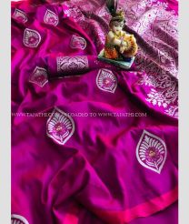 Neon Pink and Pink color Lichi sarees with all over big buties design -LICH0000435