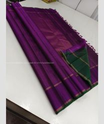 Magenta and Pine Green color kanchi pattu sarees with all over checks design -KANP0013760