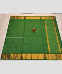 Green color Uppada Cotton handloom saree with all over doria lines design -UPAT0004227