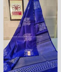 Royal Blue colour Lichi sarees with all over butties saree design -LICH0000224