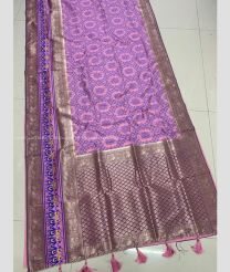 Lavender and Sandstone color silk sarees with meenakari border design -SILK0017814