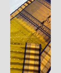 Mehndi Green and Black color gadwal pattu handloom saree with big border saree design -GDWP0000608