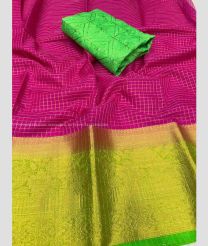 Pink and Green color Organza sarees with all over jari buties design -ORGS0003223