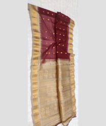 Red and Grey color gadwal sico handloom saree with temple  border saree design -GAWI0000277