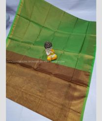 Black and Parrot Green color Uppada Tissue handloom saree with kaddy border saree design -UPPI0000296