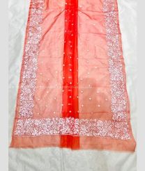Copper and Red color Banarasi sarees with all over embroidery work buties with embroidery border design -BANS0018818