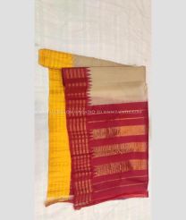 Sandal Red and Yellow color gadwal sico handloom saree with temple  border saree design -GAWI0000370